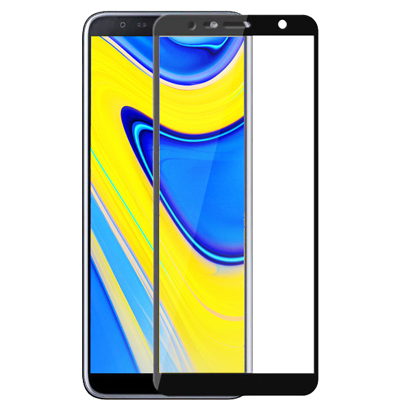 تصویر محافظ صفحه نمایش شیشه ای مدل Full مناسب برای گوشی موبایل سامسونگ Galaxy J6 Plus 2018